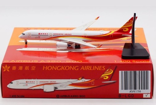 Hong Kong Airlines Airbus A350-900 B-LGD With Stand Aviation400 AV4156 Scale 1:400