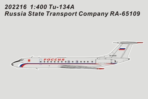 Russia State Transport Tupolev TU-134A-3 RA-65109 Panda Models 202216 Scale 1:400
