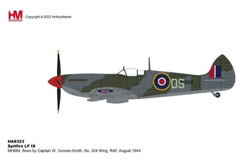 RAF Spitfire LF IX MH884Capt W. Duncan-Smith No 324 Wing 1944 Hobby Master HA8323 Scale 1:48