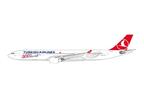 Turkish Airlines Airbus A330-300 TC-LNC '300th Aircraft' JCWings EW4333012 scale 1:400 