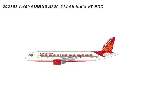 Air India Airbus A320-214 VT-EDD Die-Cast Panda Models 202252 Scale 1:400