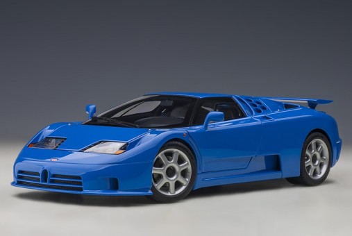 Blue Bugatti EB110 SS, French Racing Blue Black AUTOart 70917 die-cast scale 1:18