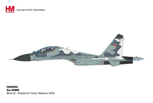 Russian Air Force Su-30MK Blue 02 Moscow 2009 Hobby Master HA9504 Scale 1:72