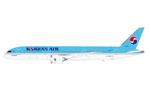 Korean Air Boeing 787-9 Dreamliner HL7206 with stand JC EW2789004 scale 1:200