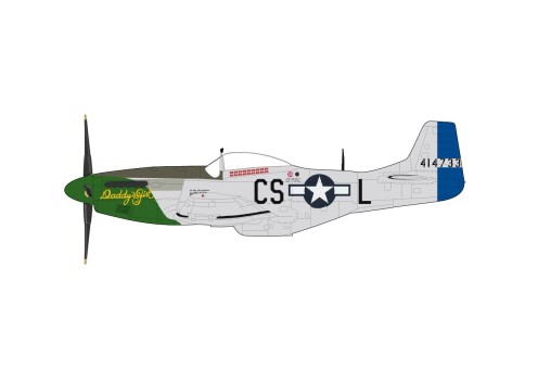 USA P-51D Mustang 'Daddy’s Girl' 414733 Ace Maj Wetmore FG Norfolk 1945 Hobby Master HA7748 Scale 1:48