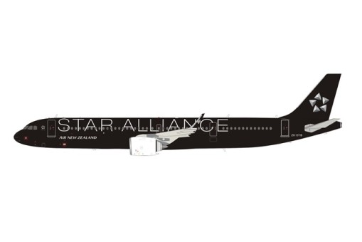 All Blacks Star Alliance Air New Zealand A321neo ZK-OYB With Stand Die-Cast InFlight IF321ZK1222 Scale 1:200