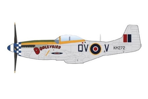 Dooleybird Royal Air Force RAF Mustang Mk.IV QV-V F/L Arthur S 'Joe' Doley 19th Sqn 1945 Hobby Master HA7749 Scale 1:48