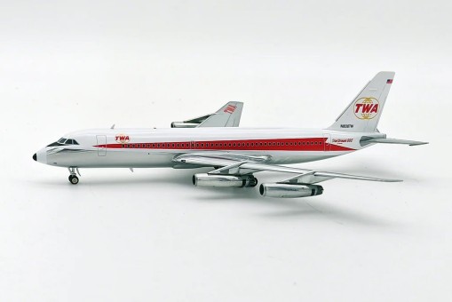 TWA Trans World Airlines Convair 880 polished N806TW with stand Inflight IF880TW0129P scale 1:200 