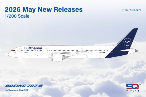 Lufthansa Boeing B787-9 Reg: D-ABPF L2278 SQ Wings 1:200