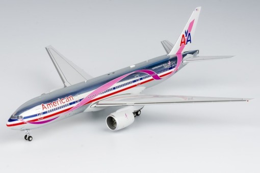 Airlines Boeing 777-200ER N759AN (Pink Ribbon cs, polished cs) 72049  NG Models  Scale 1:400