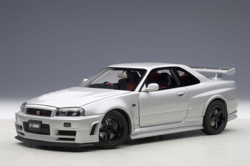 Autoart Die Cast Model Nissan R34 Gt R Z Tune Z Tune Silver Die Cast Model In 1 18 Scale Item Au Eztoys Diecast Models And Collectibles