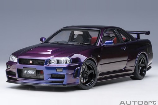 Nismo R34 GT-R Z-tune, Midnight Purple III LIMITED AUTOart 77464 Scale 1:18