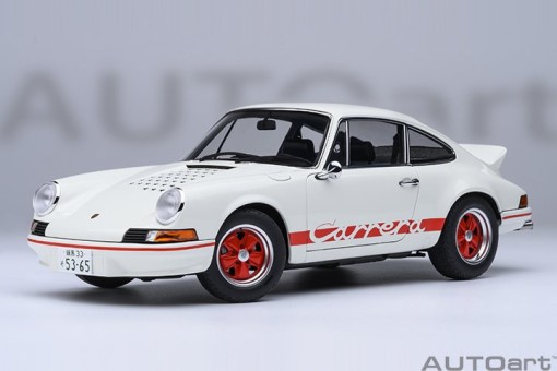 Porsche 911 Carrera 2.7 RS Grand Prix White/Red Stripes AU78026 AUTOart 1:18