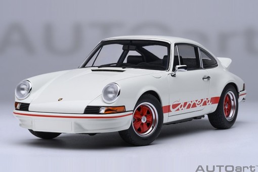 Porsche 911 Carrera 2.7 RS Grand Prix White/Red Stripes AU78030 AUTOart 1:18