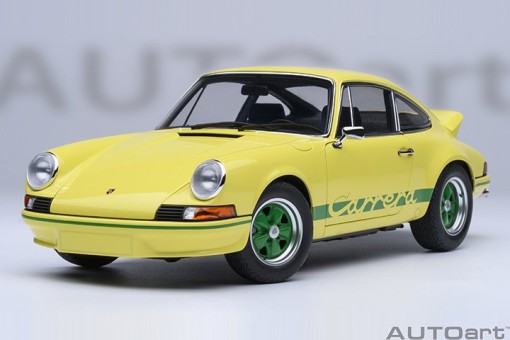 PORSCHE 911 CARRERA 2.7 RS (LIGHT YELLOW/GREEN STRIPES) AU78033 AUTOart 1:18