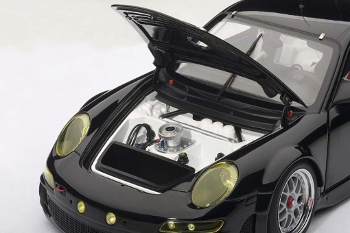 RARE PORSCHE 911 996 GT3 RSR Black AutoArt 1:18 80585 Noire + boîte EUR