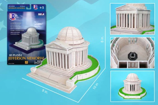 Jefferson Memorial 3D Puzzle 42 Pieces