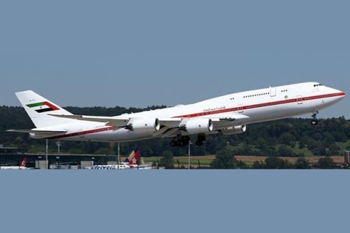 Abu Dhabi Amiri Flight 747-8 Boeing Business Jet A6-PFA JC Wings LH4GOV354 Scale 1:400
