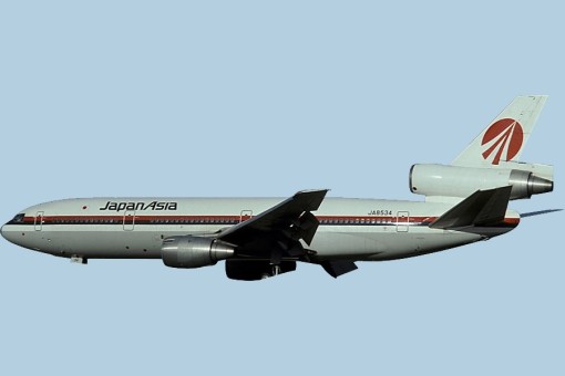 JapanAsia DC-10-40 registration: JA8534 Aeroclassics AC19245 die-cast 1:400