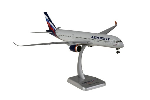 Aeroflot Airbus A350-900 VQ-BFY Аэрофлот new livery with stand and gears Hogan HGAFL001 scale 1:200
