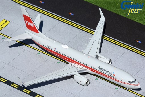 American Airlines TWA heritage livery Boeing 737-800(W) winglets N915NN Gemini 200 G2AAL473 scale 1:200