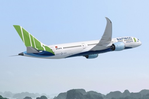 Bamboo Airways Boeing 787-9 Dreamliner VN-A819 with stand JC JC2BAV427 scale 1:200 