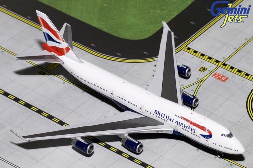 British Airways Boeing 747-400 G-BYGF Gemini Jets GJBAW1792 scale 1:400