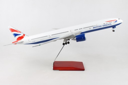 side British Airways Boeing 777-300 G-STBH stand & gears Skymarks SKR9400 scale 1-100 