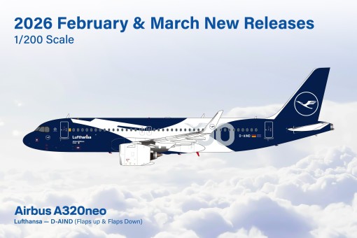 Lufthansa Airbus A320neo Lufthansa 100th Anniversary Flaps Down Reg: D-AIND SQWL2353FD 1:200