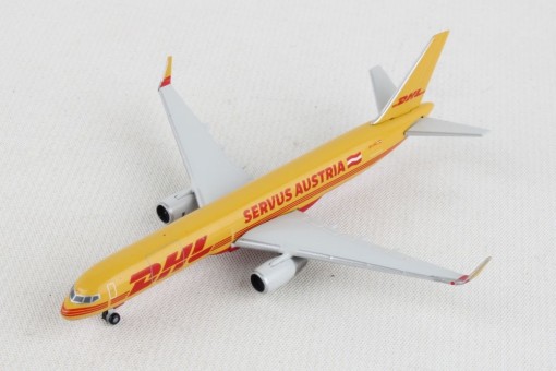 DHL 'Hello Austria' Boeing 757-200F OE-LNZ Herpa Die Cast 536516 Scale 1:500