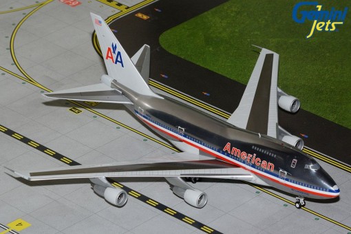 American Airlines Boeing B747SP 747 LuxuryLiner polished Reg: N601AA G2AAL1158 Gemini Jets 1:200