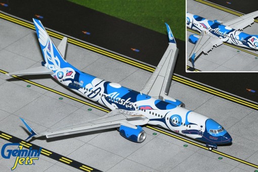 Alaska Airlines B737-800 N559AS “Xáat Kwáani” (Salmon People) Flaps down G2ASA1246F  Gemini Scale 1:200