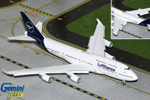 Lufthansa Airlines B747-400 D-ABVY (flaps down) G2DLH1241F GeminiJets Scale 1:200