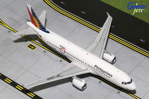 Philippine  Airbus A320-200 (75th. Anniversary) RP-C8619 G2PAL616 Gemini Jets Scale 1:200