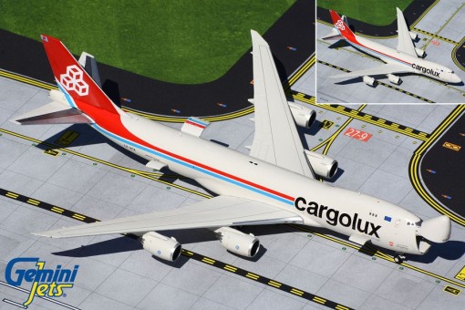 Cargolux with doors Boeing 747-8F LX-VCA Gemini Jets interactive GJCLX1896 scale 1:400