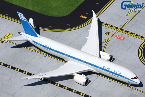 El-AL Retro Boeing 787-9 1960's Dreamliner 4X-EDF אל על GeminiJets GJELY1893 scale 1:400