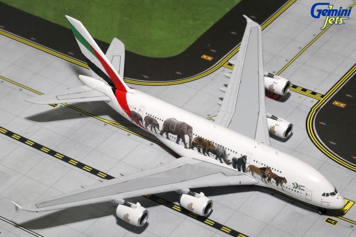 Emirates Airbus A380-800 Wildlife 3 Reg# A6-EEQ Gemini GJUAE1594 Scale 1:400