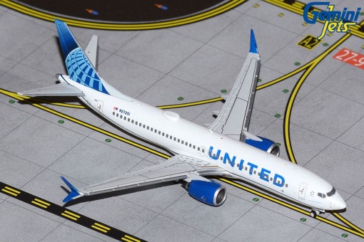 GJUAL2049 United Airlines Boeing 737 MAX 8 N27251 new livery Gemini Jets GJUAL2049 scale 1:400