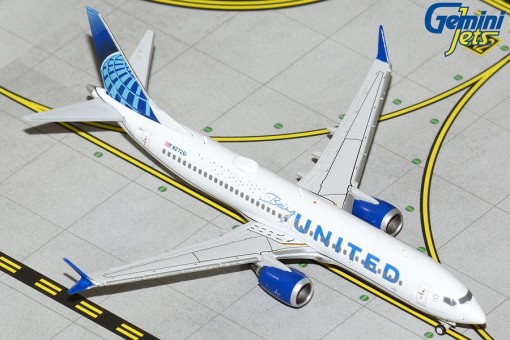 United Airlines Boeing 737 MAX 8 "Being United"  N27261 Gemini Jets GJUAL2074 scale 1:400