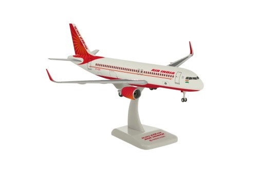 A320 1/200 This plastic model airplane comes in 1/200 scale with landing gear and stand. Model is approximately 7 ¼ inches long with 7 inch wingspan.
