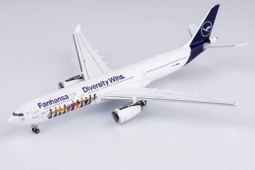 Lufthansa Airbus A330-300 D-AIKQ Fanhansa with Diversity Wins NG Models NG62049 Scale 1:400