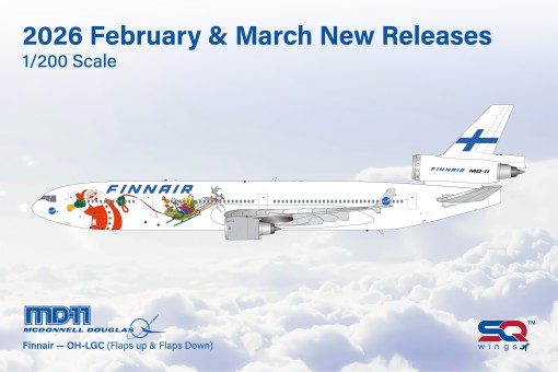 Finnair McDonnell Douglas MD-11 Official Airline of Santa Claus Reg: OH-LGD SQWL2232 SQ Wings 1:200