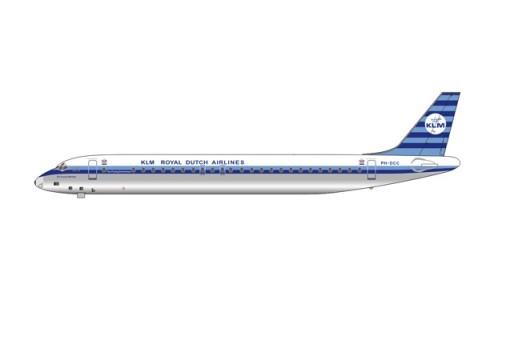 KLM Royal Dutch DC-8-30 PH-DCC die-cast Aeroclassics Scale 1 KLM Royal Dutch DC-8-30 PH-DCC die-cast Aeroclassics Scale 1