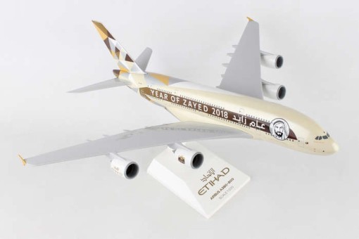 Etihad Airbus A380 Year of Zayed 2018 W/Gear Skymarks SKR884 Scale 1:200 