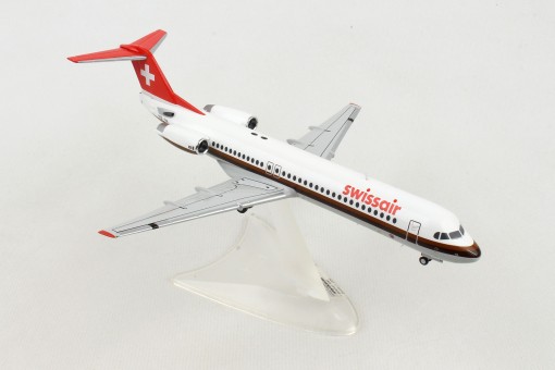 Swissair Fokker F-100 HB-IVA First delivered 1988 Herpa 559386 scale 1:200 