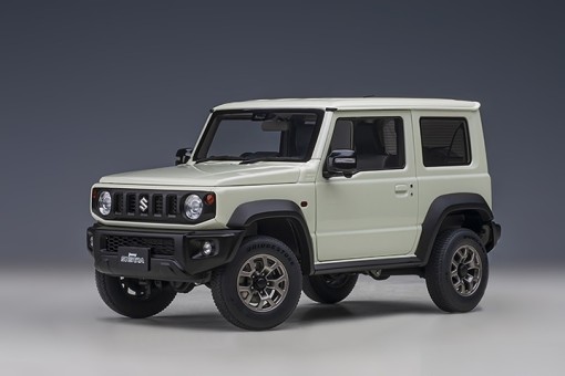 White Suzuki Jimny Sierra JB74 Pure White Metallic Roof AUTOart 78511 Die-Cast Scale 1:18