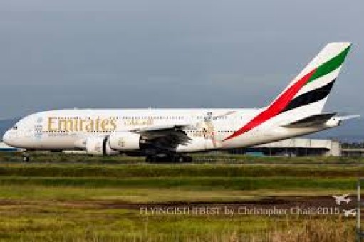 Emirates Airbus A380 Cricket Cup Reg# A6-EEK GJUAE1469 Gemini Jets 1:400 
