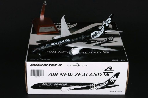 New Zealand All Blacks 787-9 Reg# ZK-NZE w/stand JC JC2ANZ974 Scale 1:200