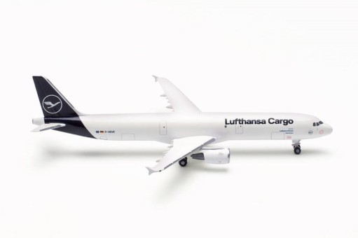 Lufthansa Cargo Airbus A321 D-AEUC 'Hello Europe' Die-Cast Herpa Wings 536660 Scale 1:500