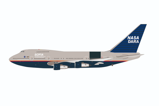 NASA Sofia United Colors DLR Boeing 747SP N145UA With Stand InFlight IF747SPSOFIA01 Scale 1:200